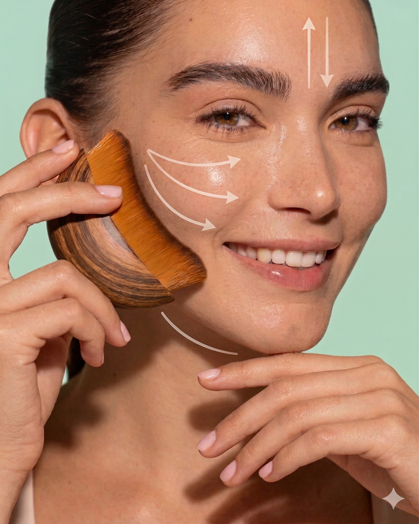 Cepillo de drenaje linfático facial